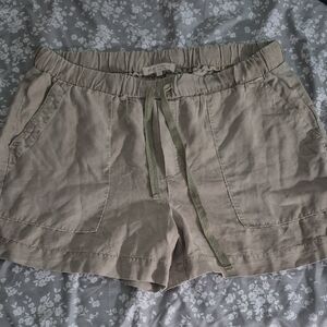 Side Stitch LA Tan Women's Cargo Shorts Soft With Pockets LAarge NWOT